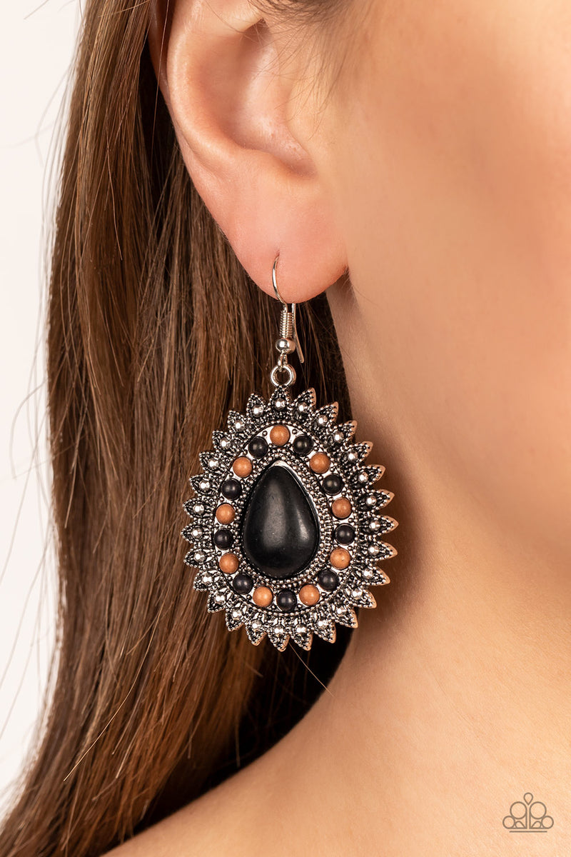 Black earrings outlet paparazzi