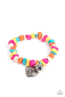 Love You to Pieces Multi Stone Stretchy Bracelet Paparazzi Accessories