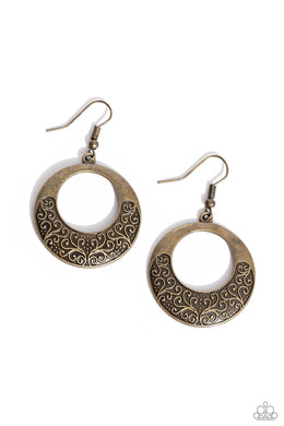 Secret Vineyards Brass Earrings Paparazzi Accessories