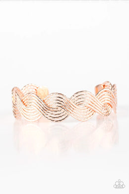 Braided Brilliance Rose Gold Cuff Bracelet Paparazzi Accessories