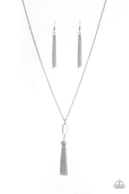 Tassel Tease White Necklace Paparazzi Accessories