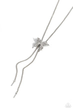 Load image into Gallery viewer, Adjustable Acclaim - Silver Butterfly Lariat Necklace Paparazzi Accessories