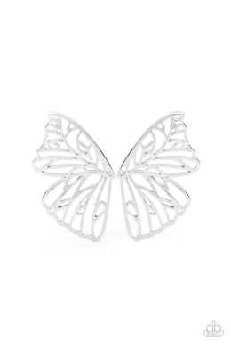 Butterfly Frills Silver Earrings