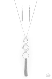 long necklace,silver,Join The Circle Silver Necklace