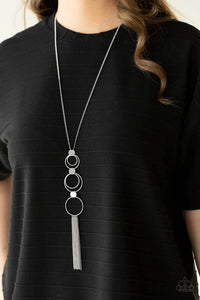 long necklace,silver,Join The Circle Silver Necklace