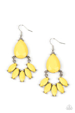 Load image into Gallery viewer, Powerhouse Call Yellow Earrings Paparazzi Accessories