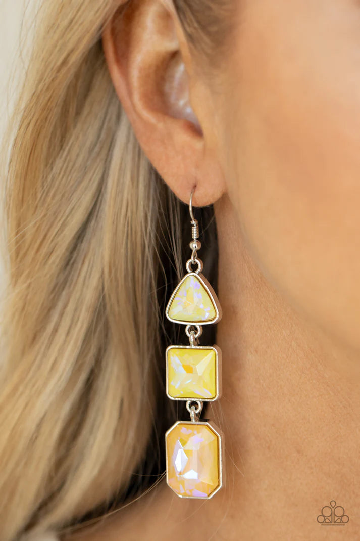 Cosmic Culture Yellow Earring Paparazzi Accessories