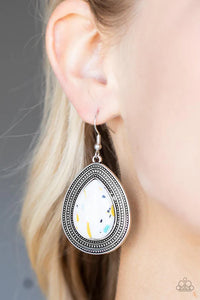 fishhook,multi,white,Terrazzo Tundra Multi Earring