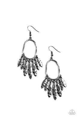 Artisan Aria Black Gunmetal Earrings Paparazzi Accessories