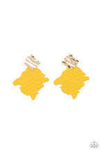 Load image into Gallery viewer, Crimped Couture Yellow Post Earring Paparazzi Accessories