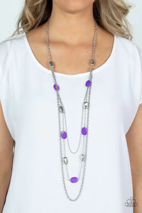 long necklace,purple,Barefoot and Beachbound Purple Necklace