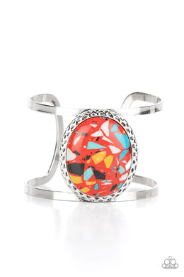 Tantalizingly Terrazzo Red Cuff Bracelet Vivacious Bombshell Bling, LLC, Jenny and James Davison