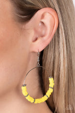 Load image into Gallery viewer, Loudly Layered Yellow Earrings Paparazzi Accessories