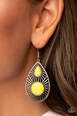 Prima Donna Diva Yellow Earrings Paparazzi Acessories