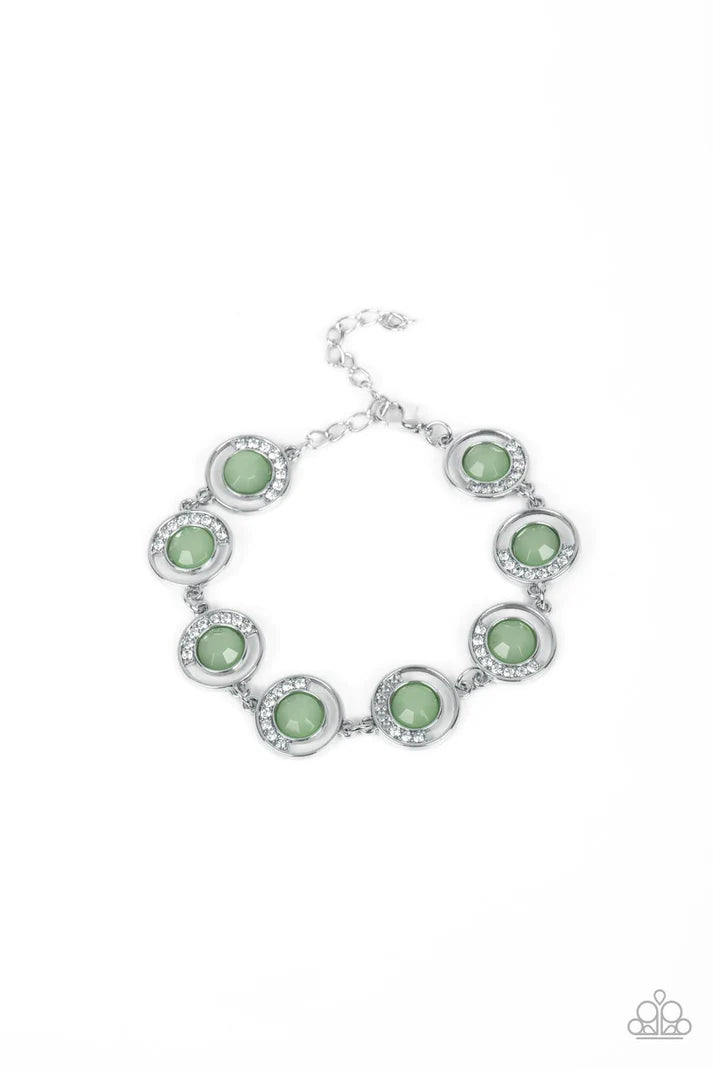 Twinkling Trajectory Green Bracelet Paparazzi Accessories