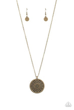 Load image into Gallery viewer, Summer HOMESTEAD Brass Floral Necklace Paparazzi Accessories