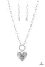 Load image into Gallery viewer, Brotherly Love Silver Heart Necklace Paparazzi Accessories