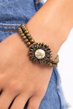 Load image into Gallery viewer, Sunflower Serenity - Brass Paparazzi Accessories