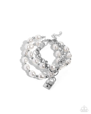 LOVE-Locked Legacy - White Paparazzi Accessories