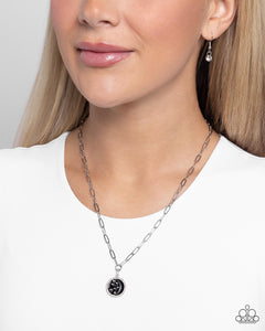 black,short necklace,Lunar Liaison - Black necklace