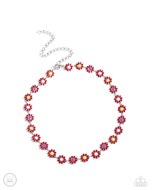 Floral Falsetto - Red Paparazzi Accessories