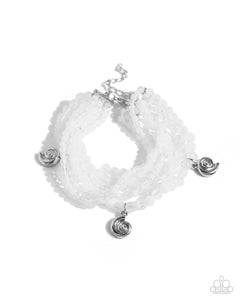 lobster claw clasp,white,Swirling Shopaholic - White Bracelet