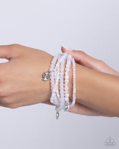 lobster claw clasp,white,Swirling Shopaholic - White Bracelet