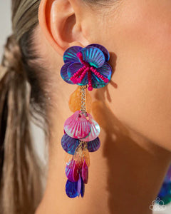 life of the party,post,purple,Under the Waves Purple Earrings