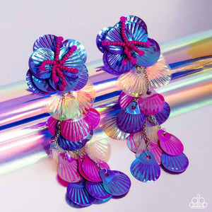 life of the party,post,purple,Under the Waves Purple Earrings