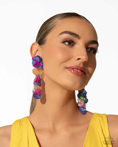 life of the party,post,purple,Under the Waves Purple Earrings