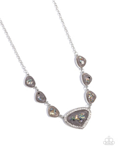 short necklace,silver,Discreet Dazzle - Silver