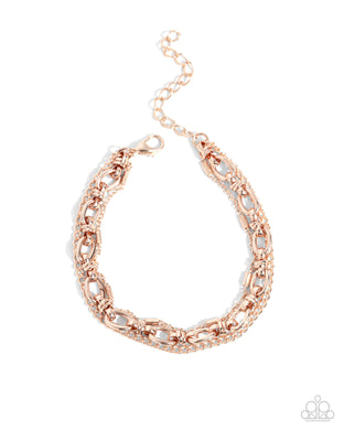 Chained Celebration - Rose Gold Paparazzi Accessories