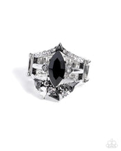 Load image into Gallery viewer, Beggin for Bling Black Rhinestone Ring Paparazzi Accessories