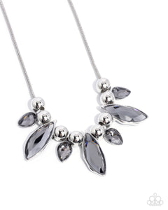 rhinestones,short necklace,silver,Unrivaled Edge - Silver Rhinestone Necklace