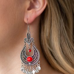 Fiesta Flair Red Earring Paparazzi Accessories