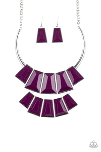 purple,Lions TIGRESS and Bears Purple Necklace