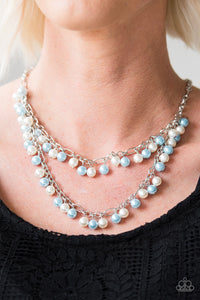 autopostr_pinterest_49916,blue,Pearls,Short Necklace,White,Beauty Shop Fashion - Blue & White Pearl Necklace