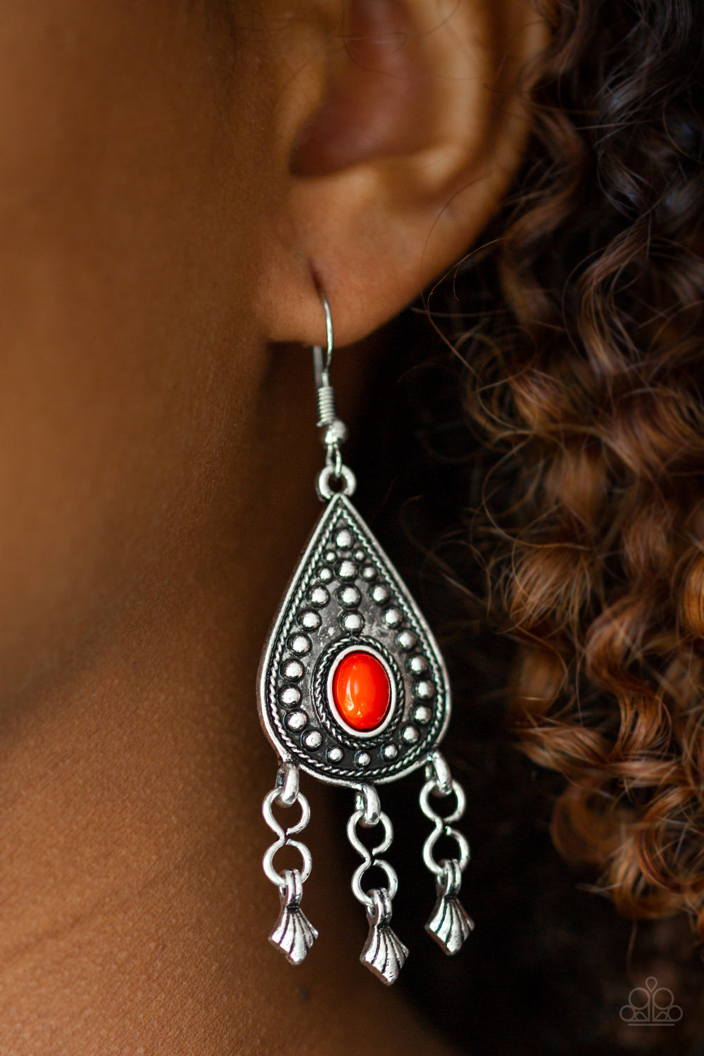 Sahara Song Red Earrings Paparazzi Accessories