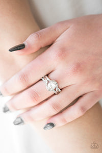 gem,rhinestones,White,Wide Back,Home Is Where the Castle Is White Ring