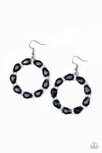 Load image into Gallery viewer, Ring Around The Rhinestones Blue Earring Paparazzi Accessories