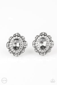 Hematite,silver,Dine and Dapper Silver Clip-On Earring