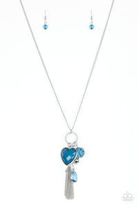 blue,Hearts,Haute Heartbreaker Blue Necklace