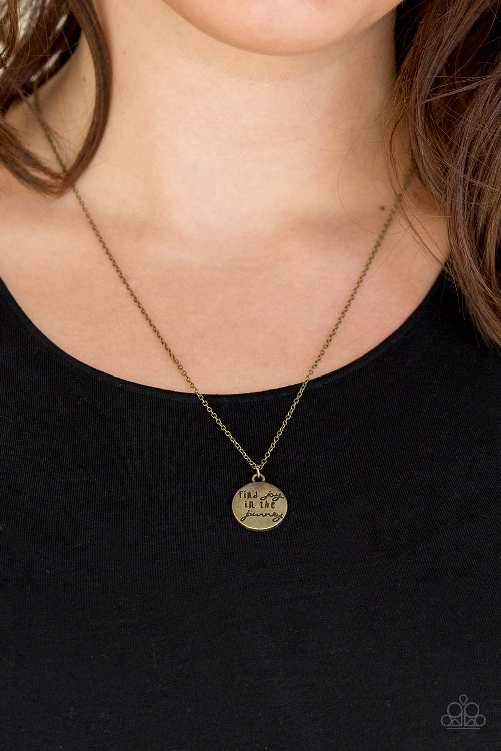 Find Joy - Brass Necklace Paparazzi Accessories