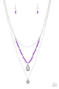 purple,short necklace,Mild Wild - Purple Necklace