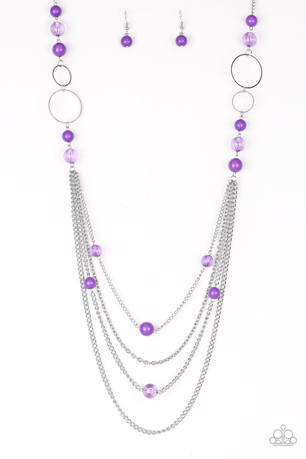 Bubbly Bright - Purple Necklace Paparazzi Accessories