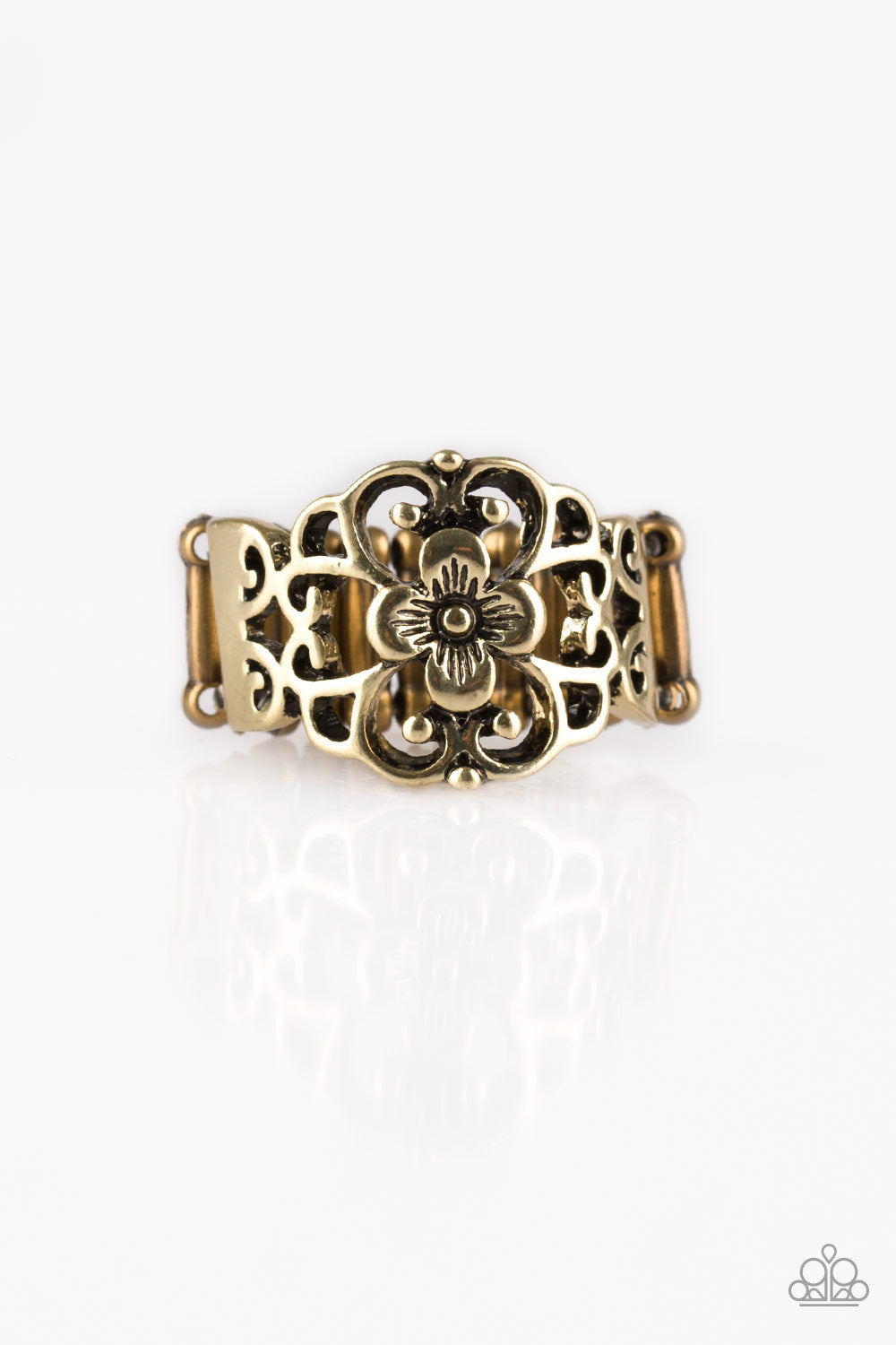 Fanciful Flower Gardens - Brass Ring Paparazzi Accessories