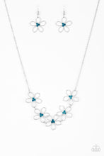 Load image into Gallery viewer, Hoppin Hibiscus - Blue Necklace Paparazzi Accessories