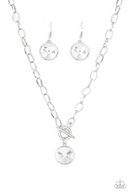 Load image into Gallery viewer, She Sparkles On - White Rhinestone Toggle Necklace Paparazzi Accessories