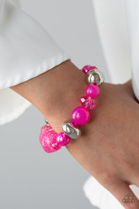 Pearls,pink,stretchy,Ice Ice-Breaker Pink Bracelet