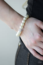 Load image into Gallery viewer, POSHing Your Luck - White Stretchy Bracelet Paparazzi Accessories